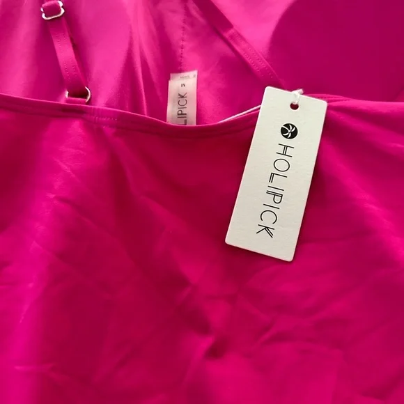 One-Shoulder Pink Swimsuit - Picture 8 of 8